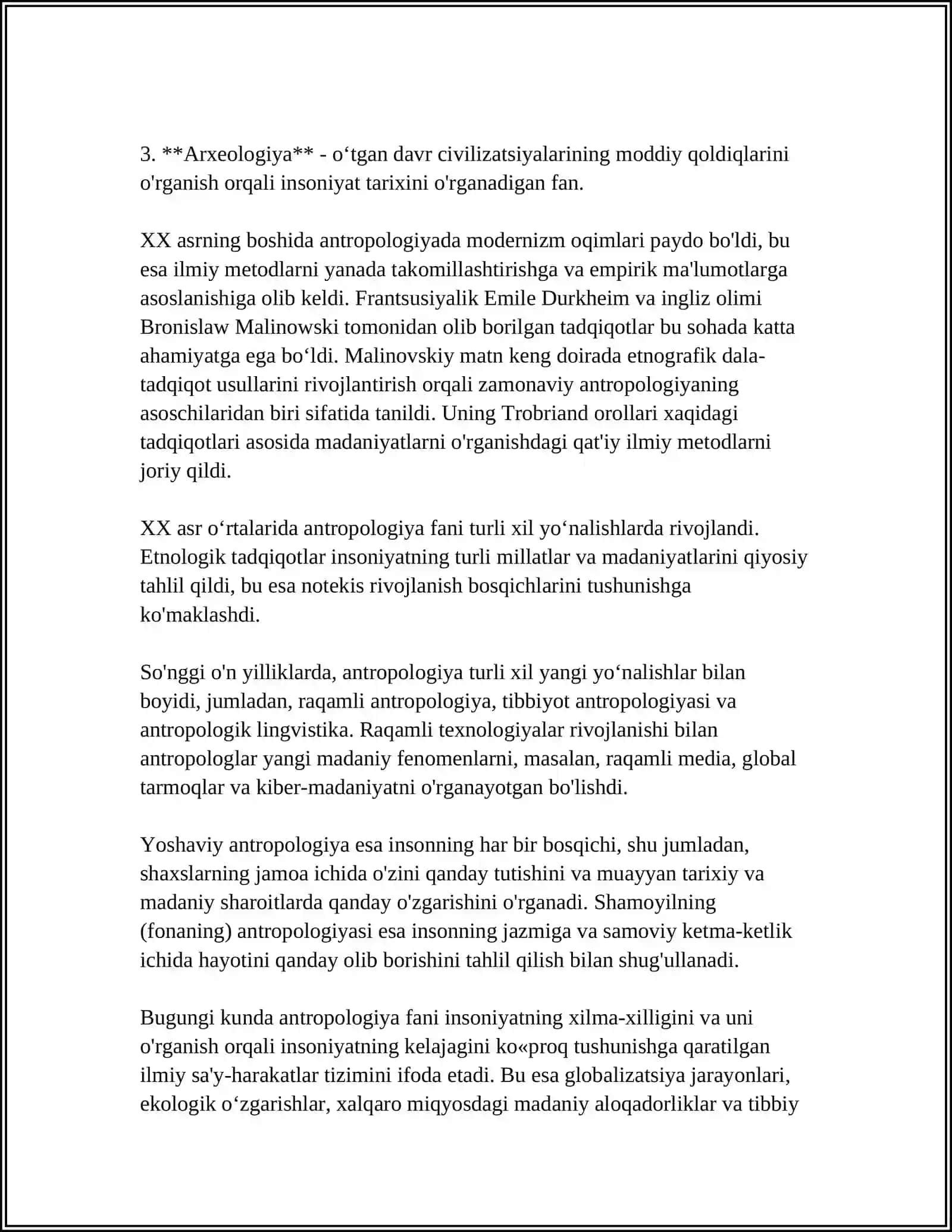 ANTRAPOLOGIYA RIVOJI 4
