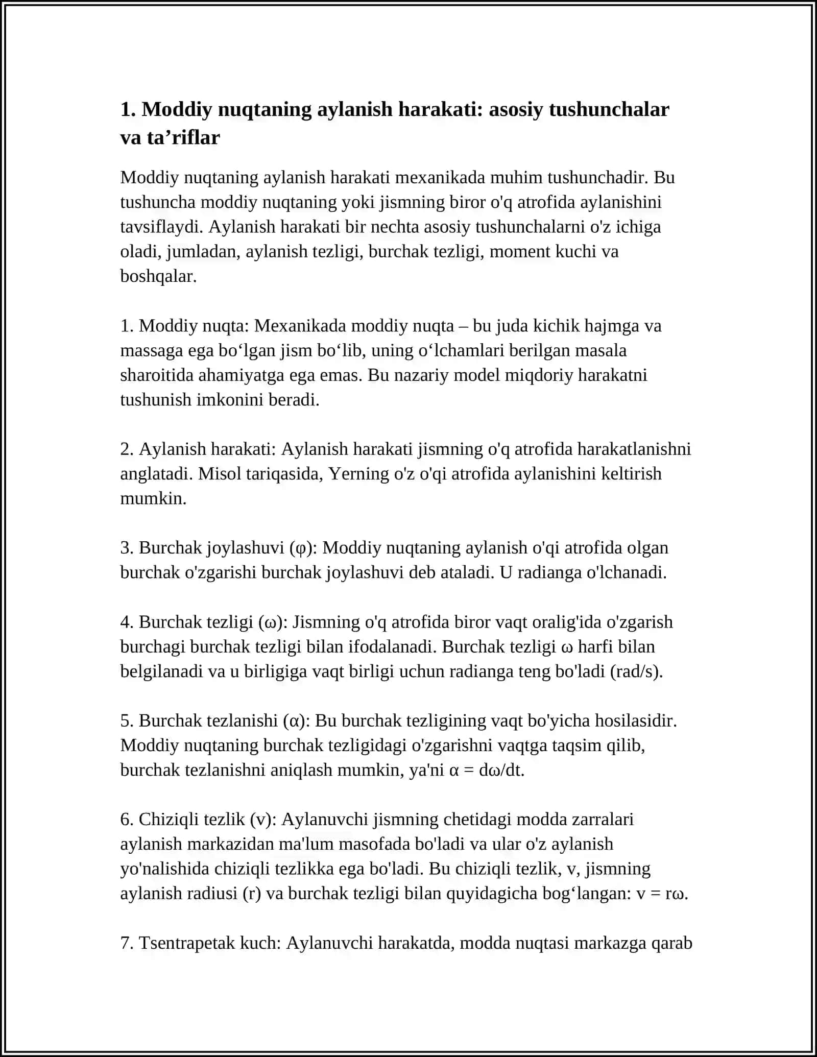 MODDIY NUQTANING AYLANMA HARAKATI 4