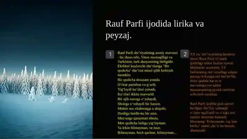Rauf Parfi ijodiga peyzaj 4