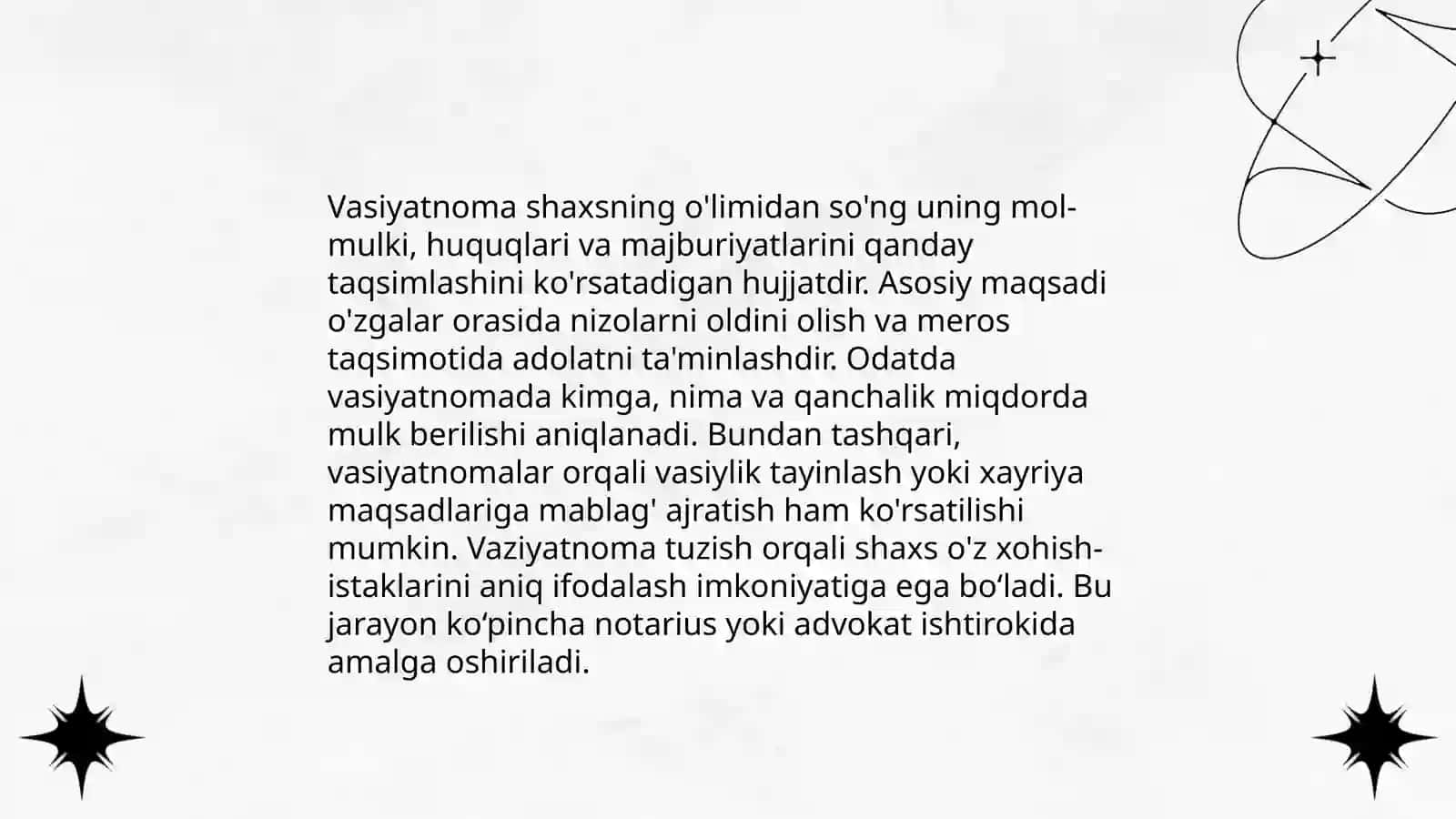 Vasiyatnoma va uning turlari 4