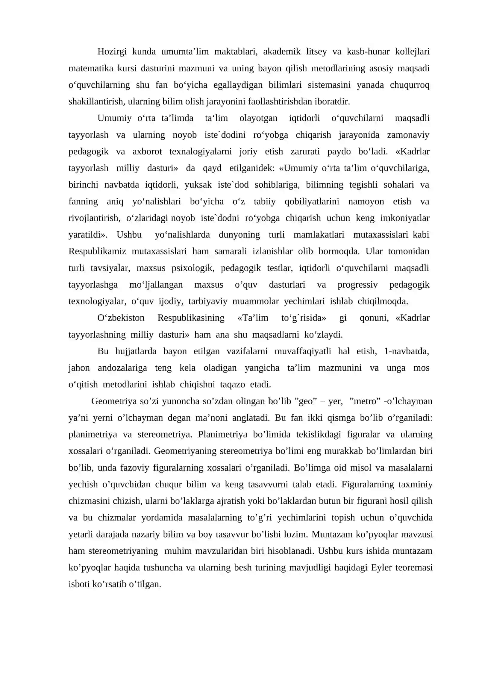 Muntazam koʻpyoqlarning beshta turining mavjudligi haqidagi teorema. Ko’pyoqlarning simmetriya gruppasi 4