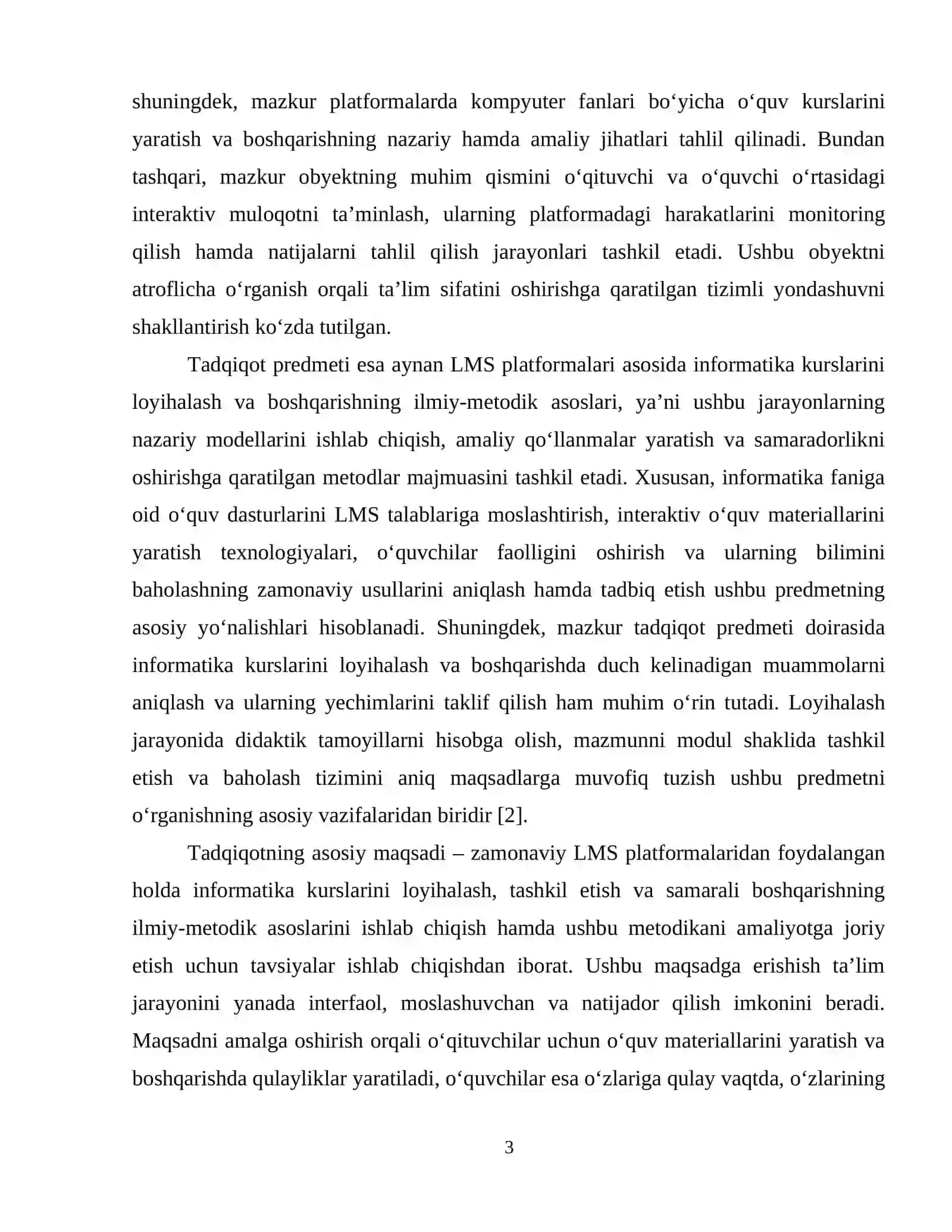 “LMS platformalari asosida informatika kurslarini loyihalash va boshqarish metodikasi” 4