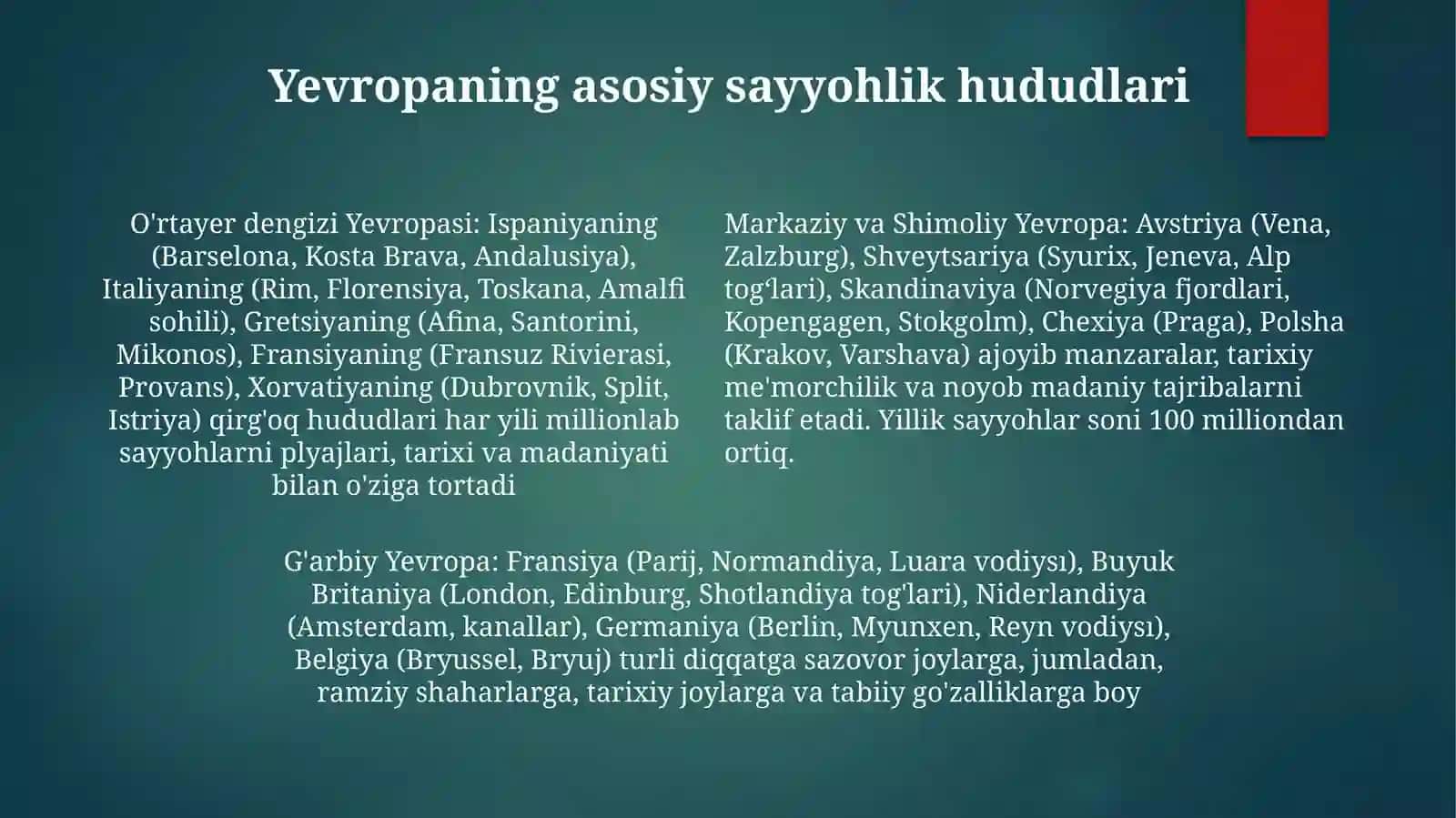 Yevropamamlakatlariturizmgeografiyasi 4