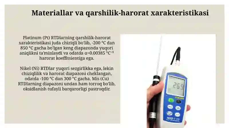 Qarshilik termometrlari va ularning metrologik tavsiflari 4