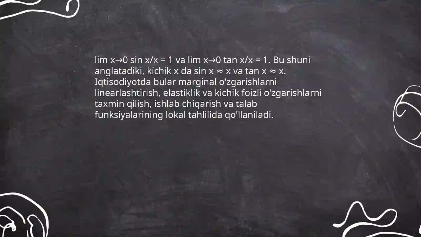 Ajoyib limitlar haqida.Limitlarning iqtisodga tadbiqi 4