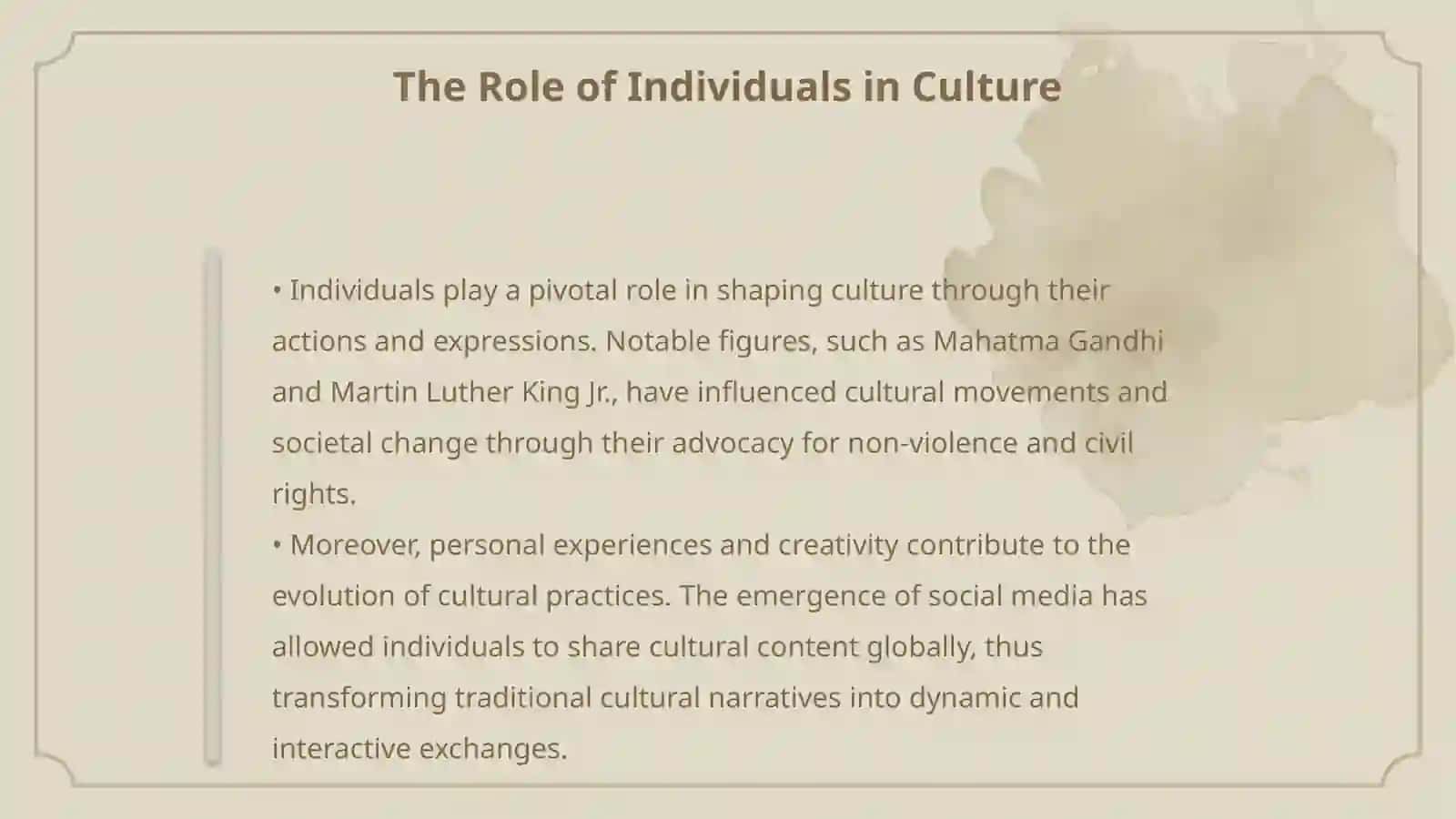 Individuals and society Culture 4