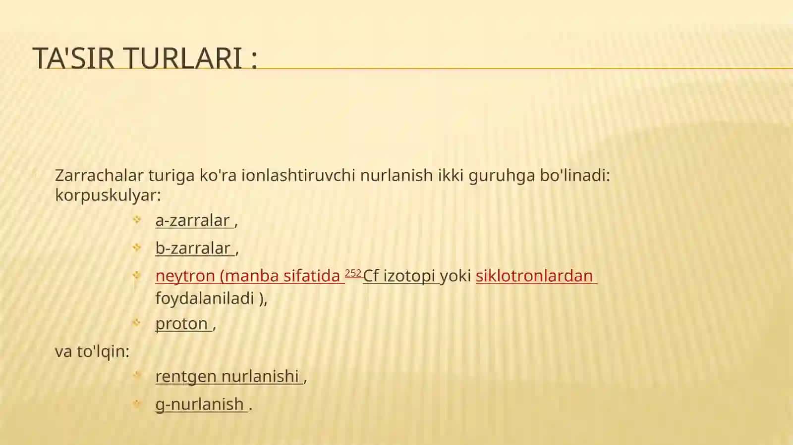 Radiatsiya terapiyasi.Brakiterapiyao`sma 4