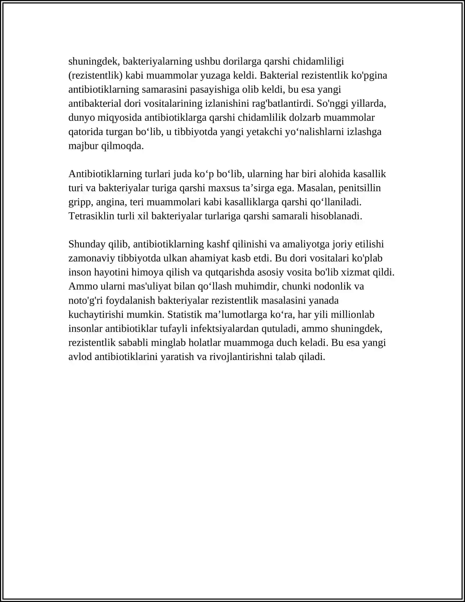 ANTIBIOTIKLAR REFERAT 4