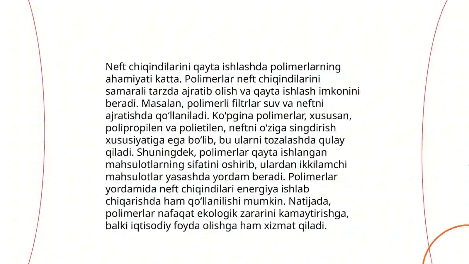 Maxsus xossali polimerlarning neft va gaz sanoatida qoʻllanilishi 4