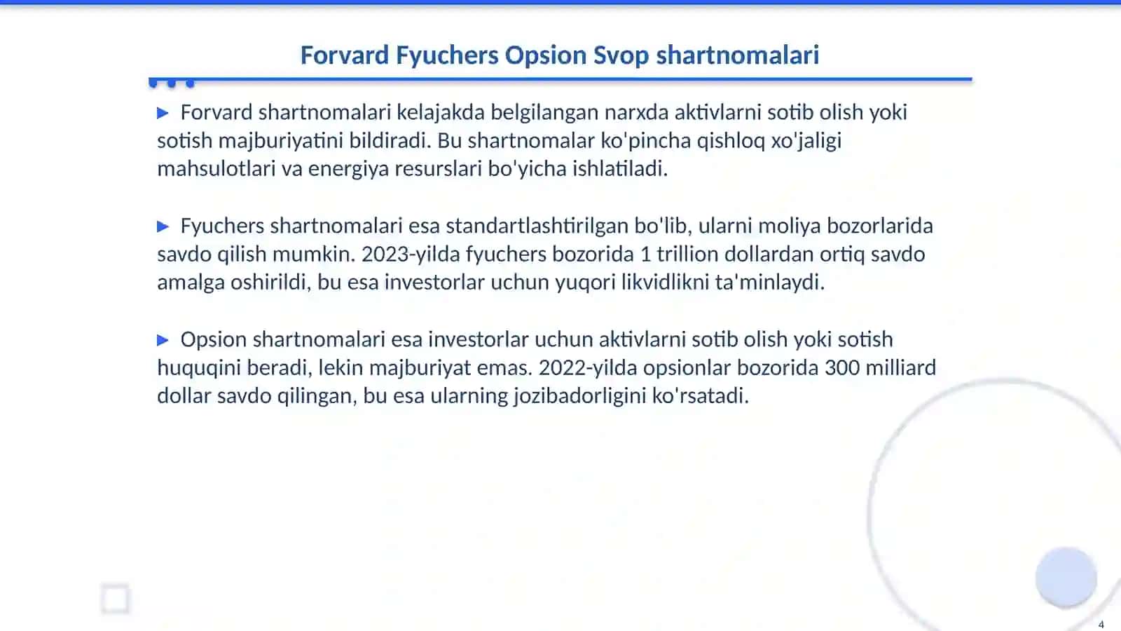 Hosilaviy qimmatli qog’ozlar 4