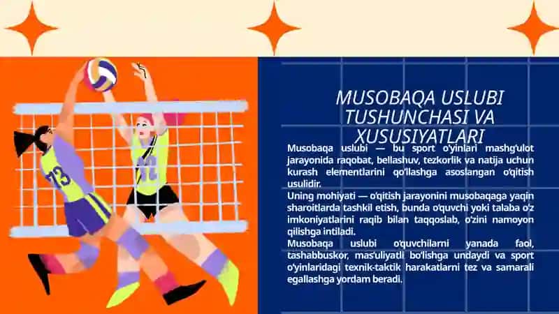 SPORT O'YINLARIDA MUSOBAQA USLUBINI O'QITISHDA QO'LLASH 4