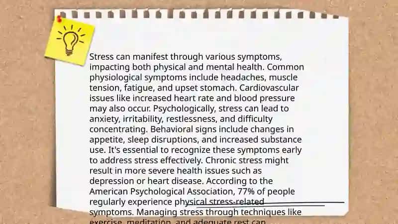 Stress in simple words 4