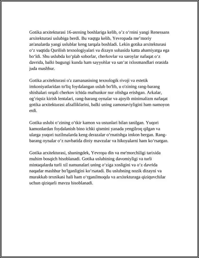 GʻARBIY OVRUPA GOTIKA ARXITEKTURASI 4