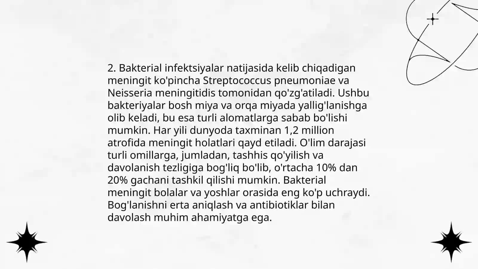 Meningit kasalligining kelib chiqish sabablari va asoratlari 4