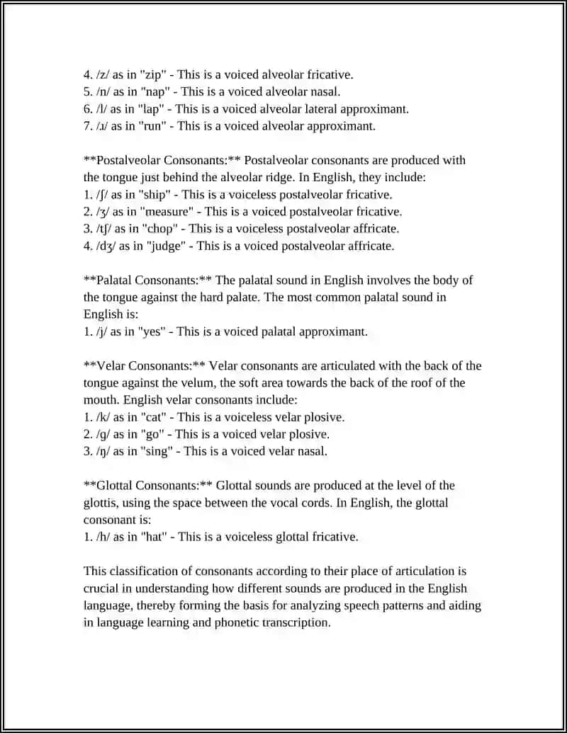 Theme: CONSONANT SYSTEM OF ENGLISH 4