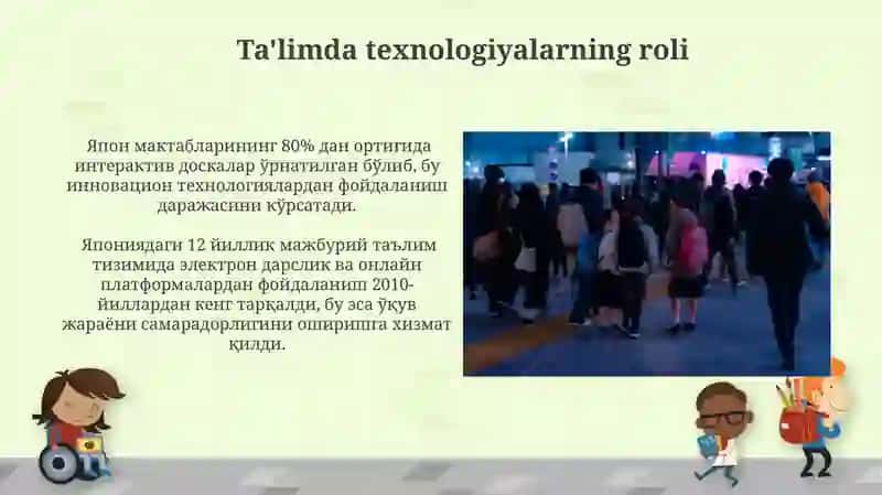 Yaponiya ta'lim tizimi va uning o'ziga xosliklari 4