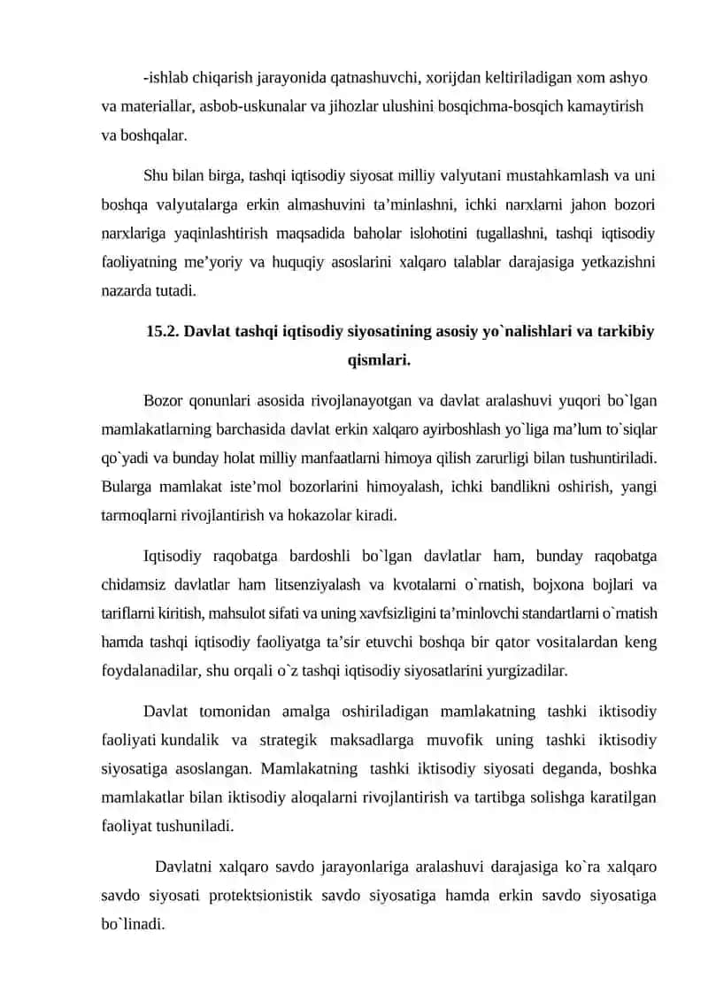 Tashqi Iqtisodiy Faoliyat 4
