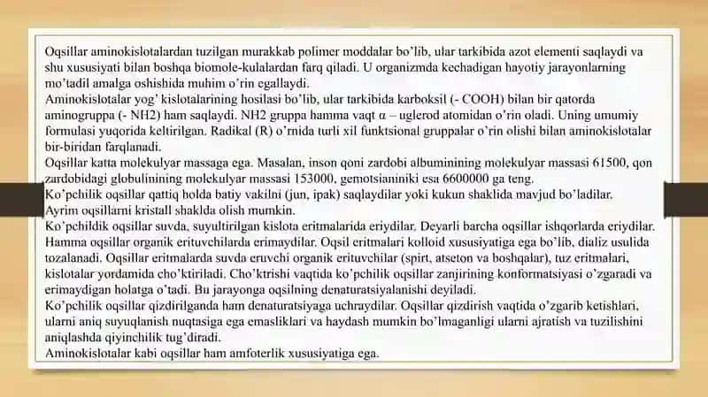 Oqsillarning denaturatsiyasi va folding .Folding jarayonida shaperolarning roli 4