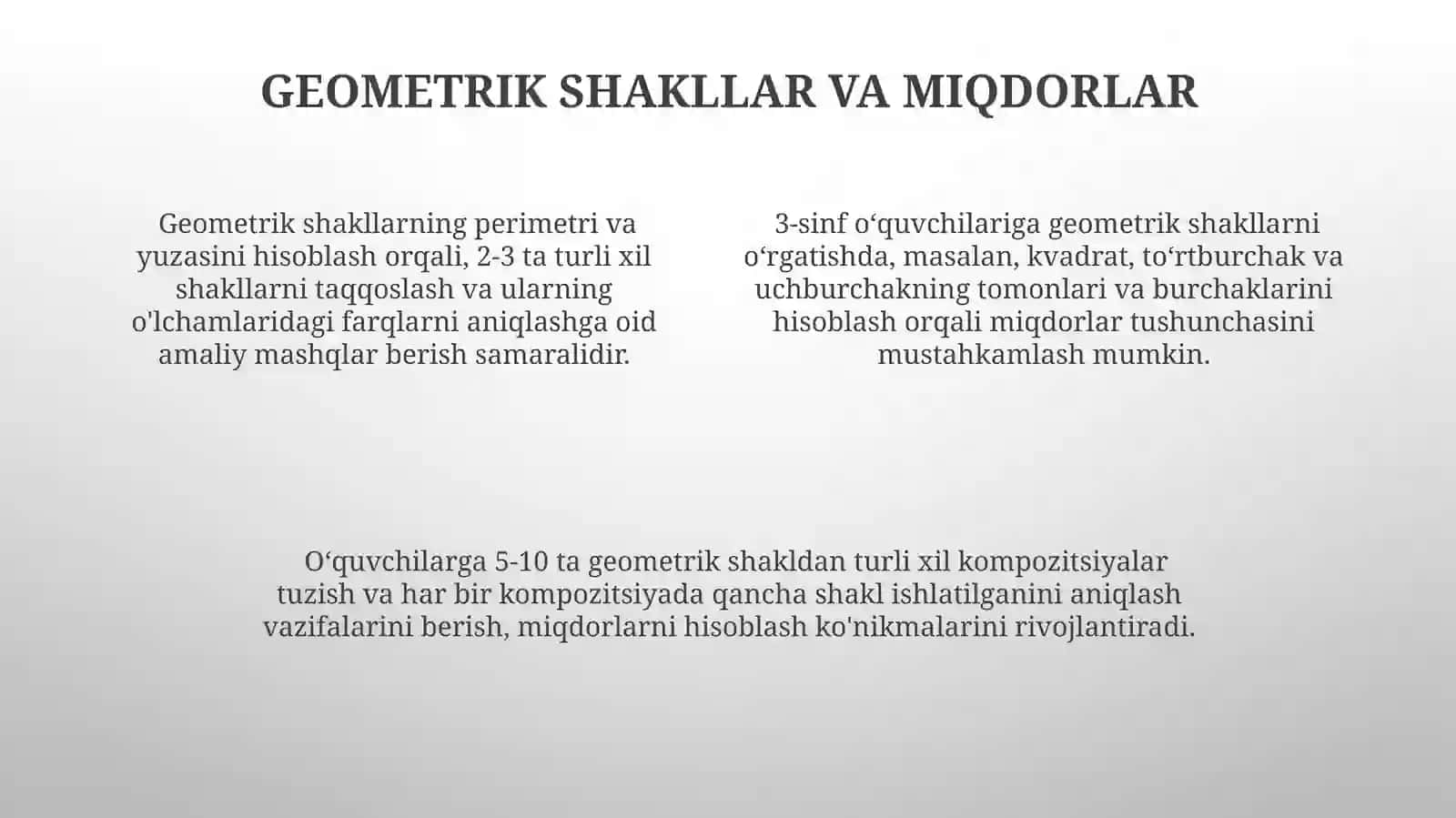 3-sinfda miqdorlarni oʻrgatish metodikasi 4