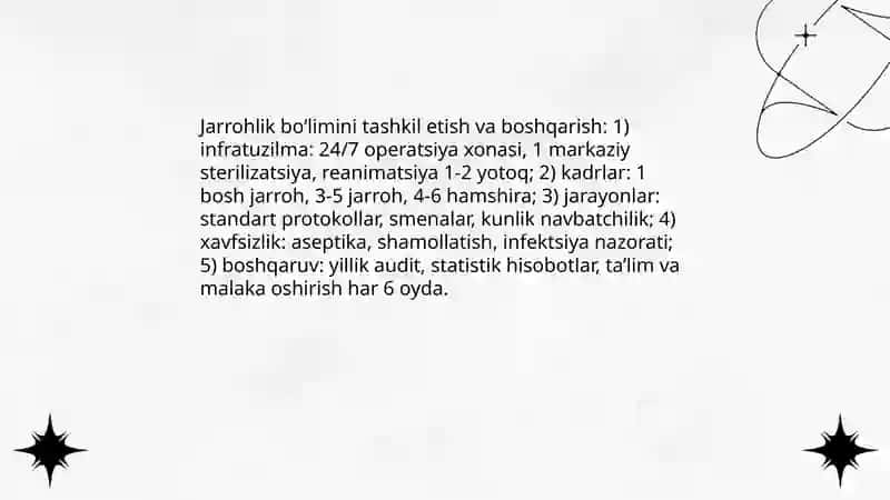 Xirurgik ishni tashkil qilish 4