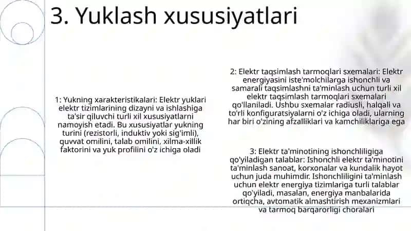Elektr taʼminoti tarmoqlari sxemalari 4