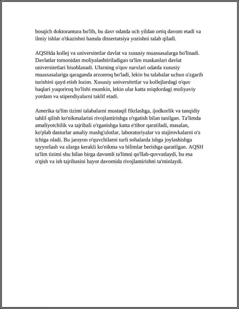 AQSH TA'LIM TIZIMI 4
