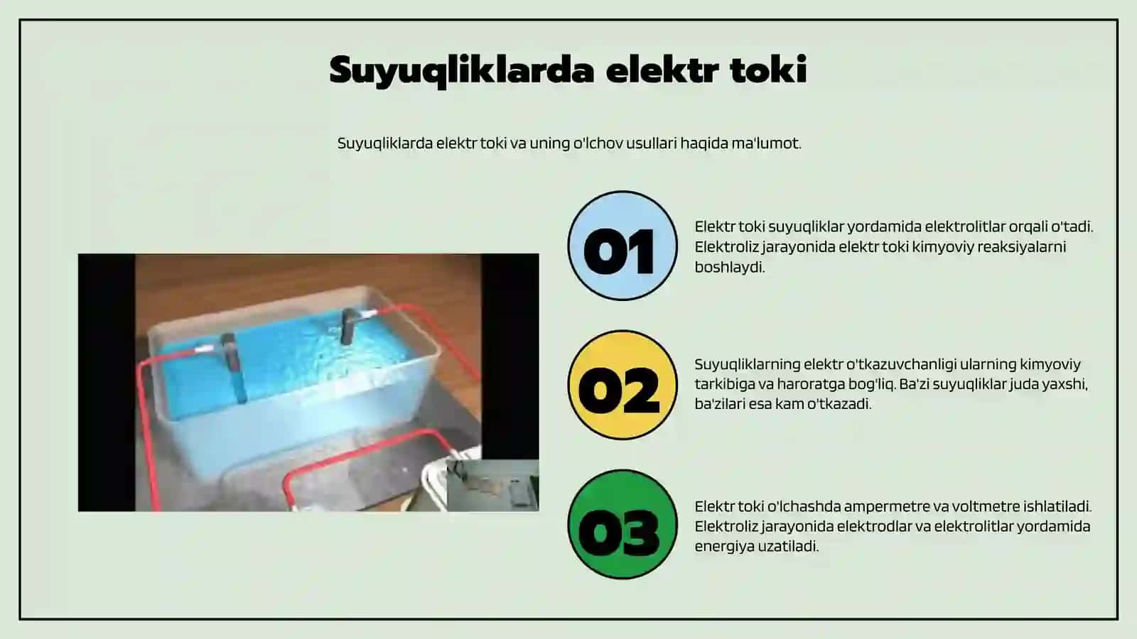 Elektroliz va uning sanoatdagi qo’llanilishi 4