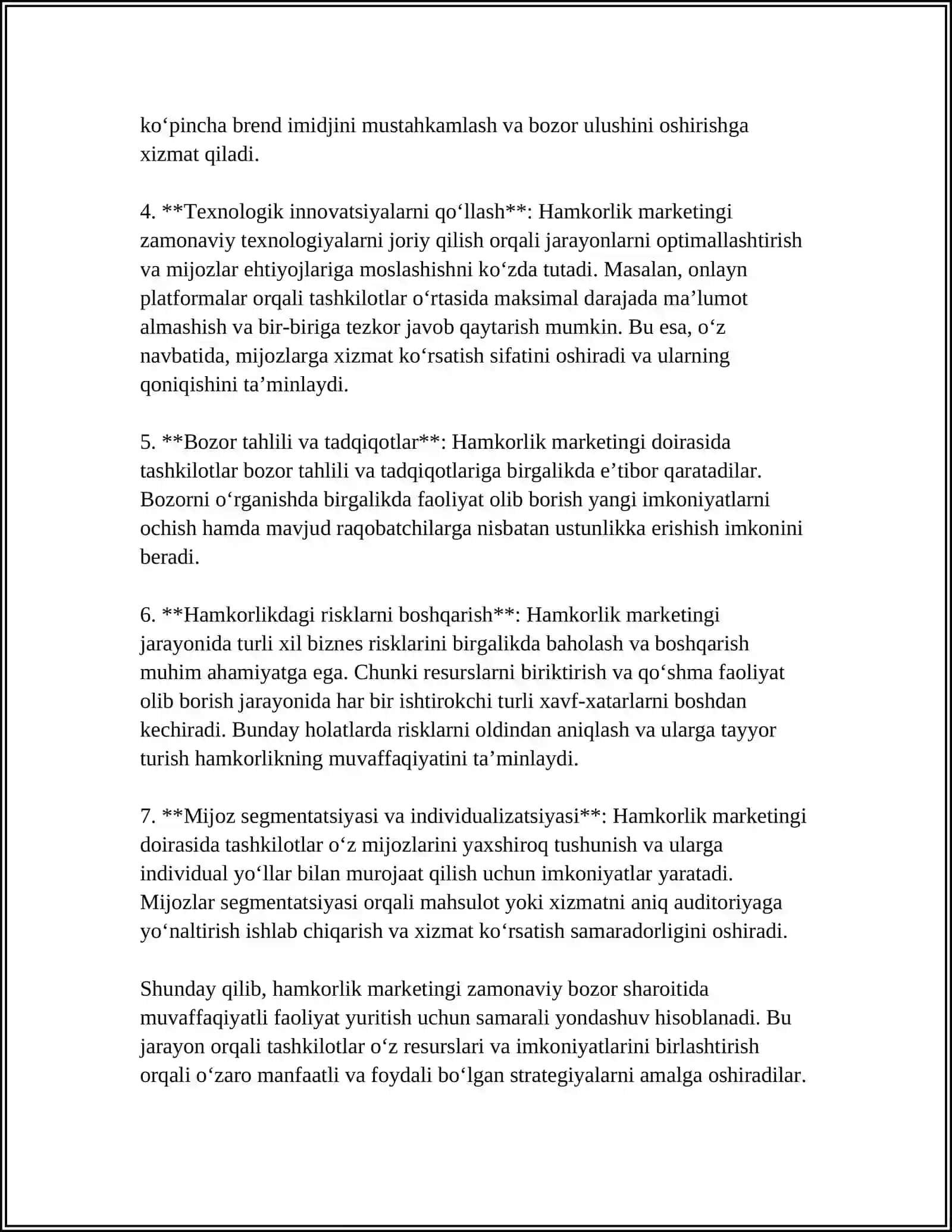 HAMKORLIK MARKETINGI 4