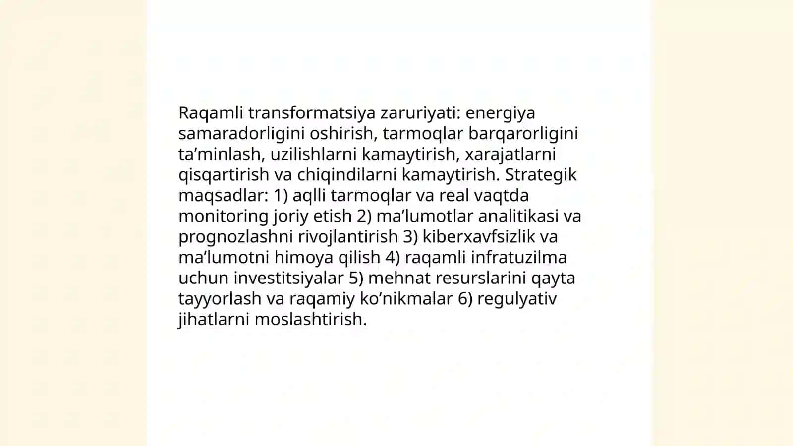 An'anaviy energetikadan raqamli energetikaga oʻtish 4