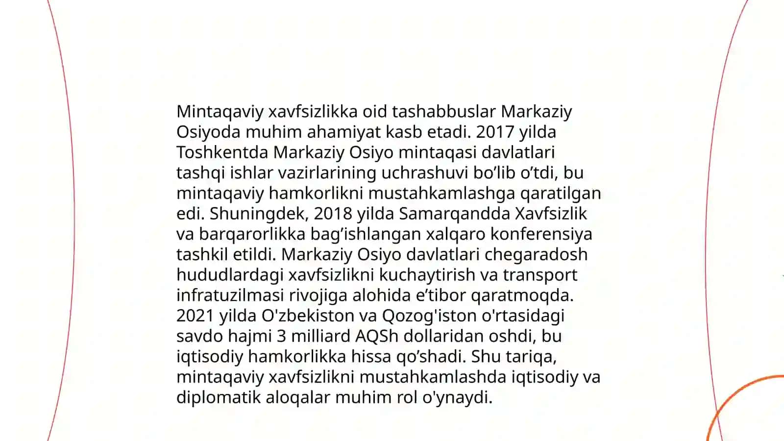 O'zbekiston Xalqaro integratsiyasi 4