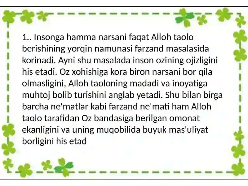 OILA  PEDAGOGIKASI FANIDAN KURS ISHI. 4
