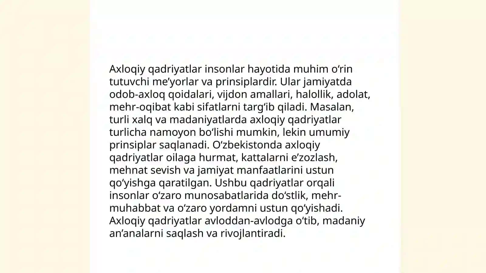 O'zbekona tarbiya tamoillari 4
