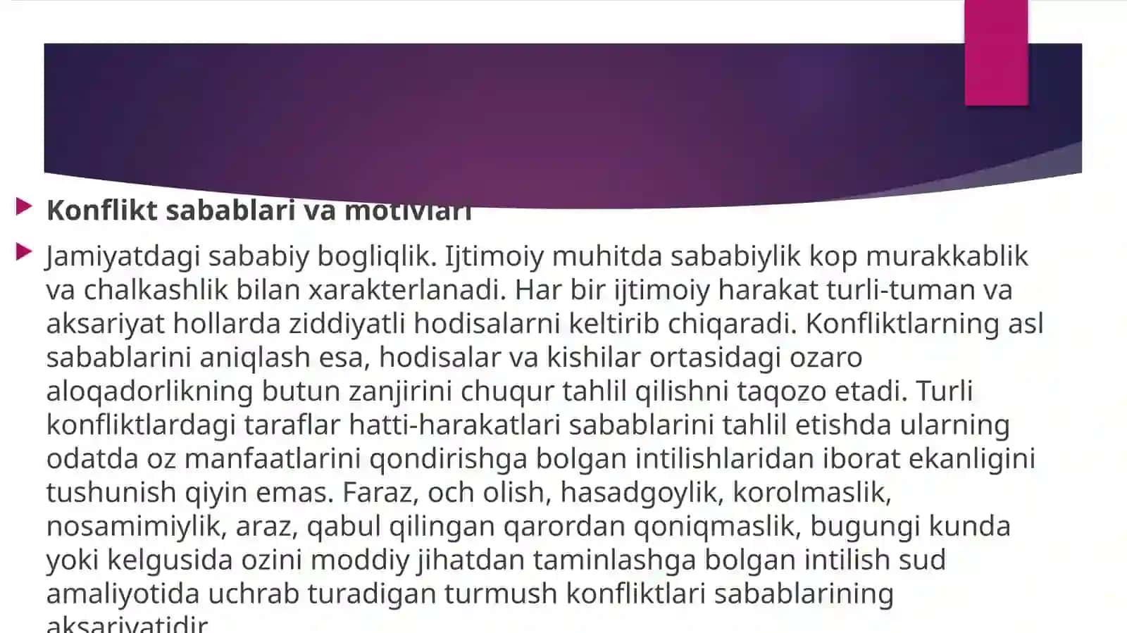 Konflikt va uning yuzaga kelishi 4