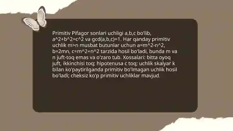 Pifagor sonlari 4