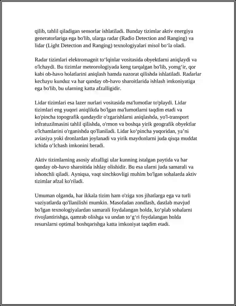 MASOFADAN ZONDLASH TURLARI.SAMOLYOT OPTIK TASVIRI 4
