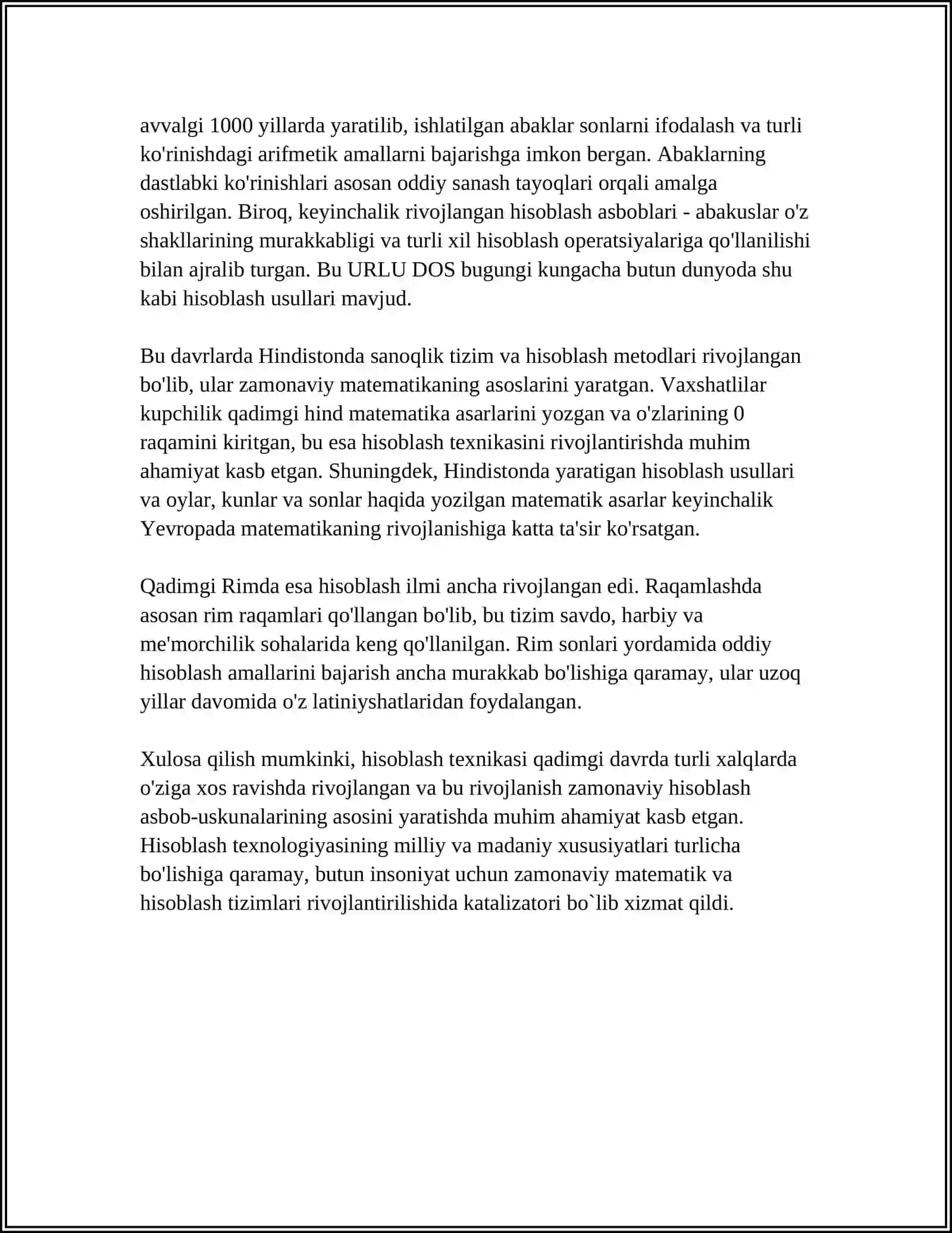 HISOBLOSH TEXNIKASINING RIVOJLANISH TARIXI 4