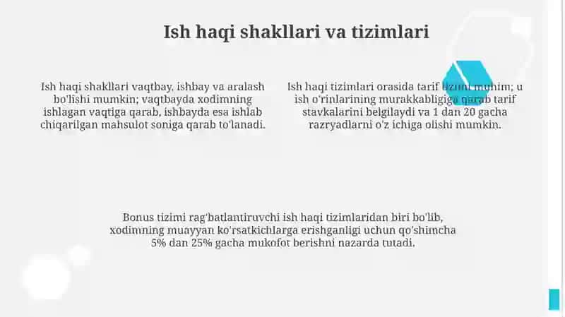 Ish haqining mohiyati va funktsiyalari 4