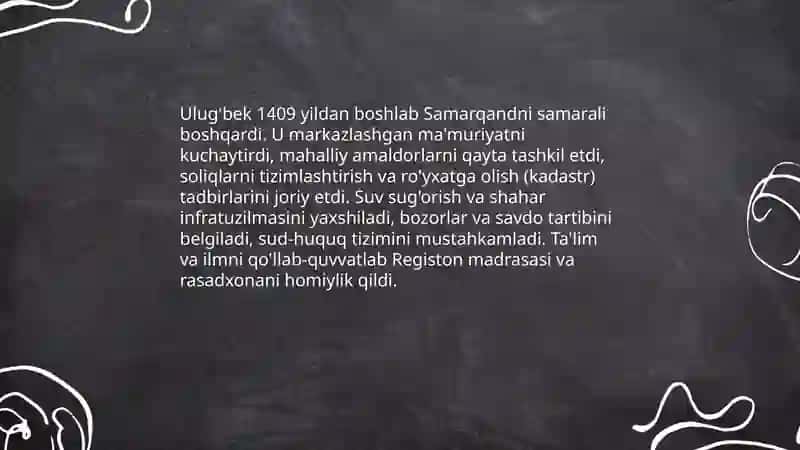 Mirzo Ulug'bekning hayoti va siyosiy faoliyati 4