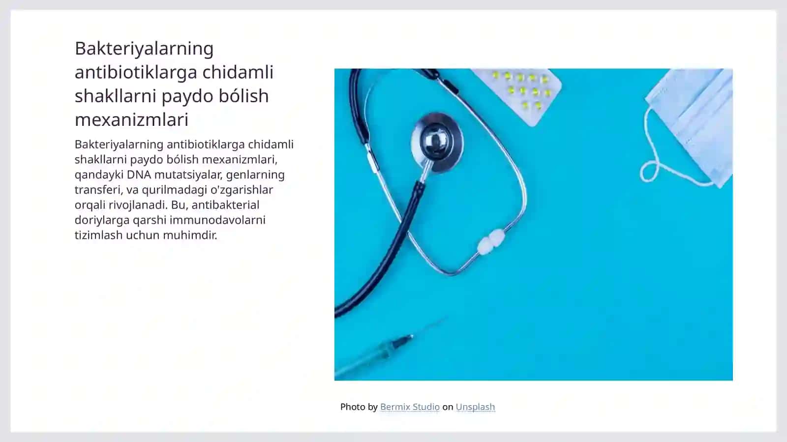 Bakteriyalarning antibiotiklarga chidamli shakllarni paydo bólish mexanizmlari 4