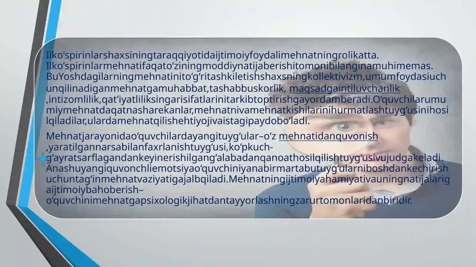 O’spirinlarda ijodiy faollikning o’sishi,dunyoqarashning shakllanishi 4