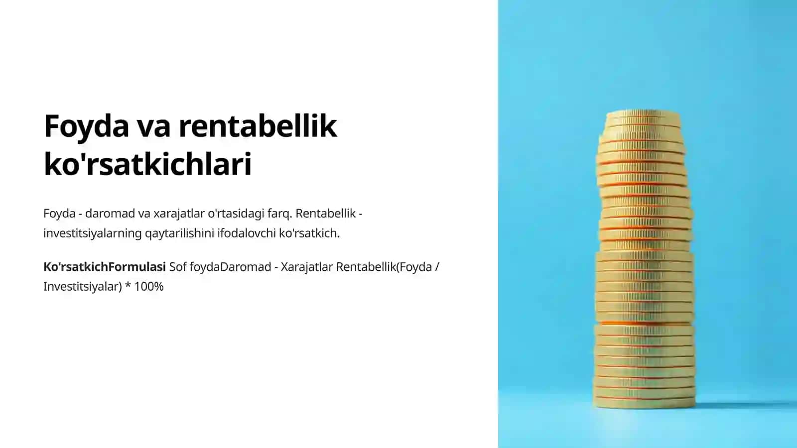 Tannarx, foyda va ishlab chiqarish 4