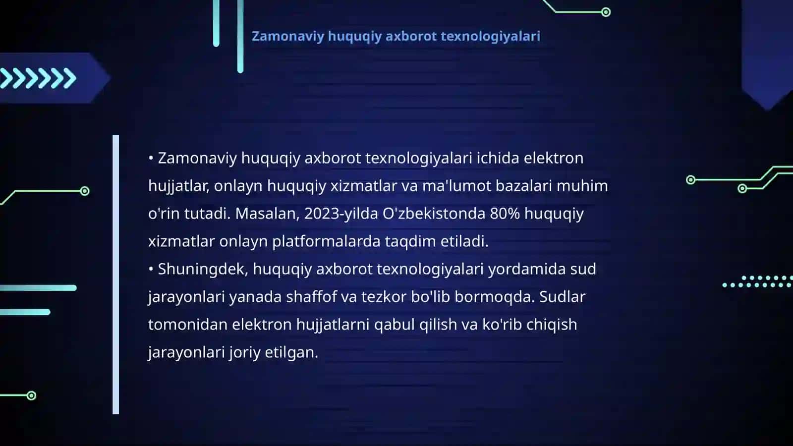 Huquqiy axborot texnologiyalarining rivojlanish bosqichlari va zamonaviy tendensiyalari 4