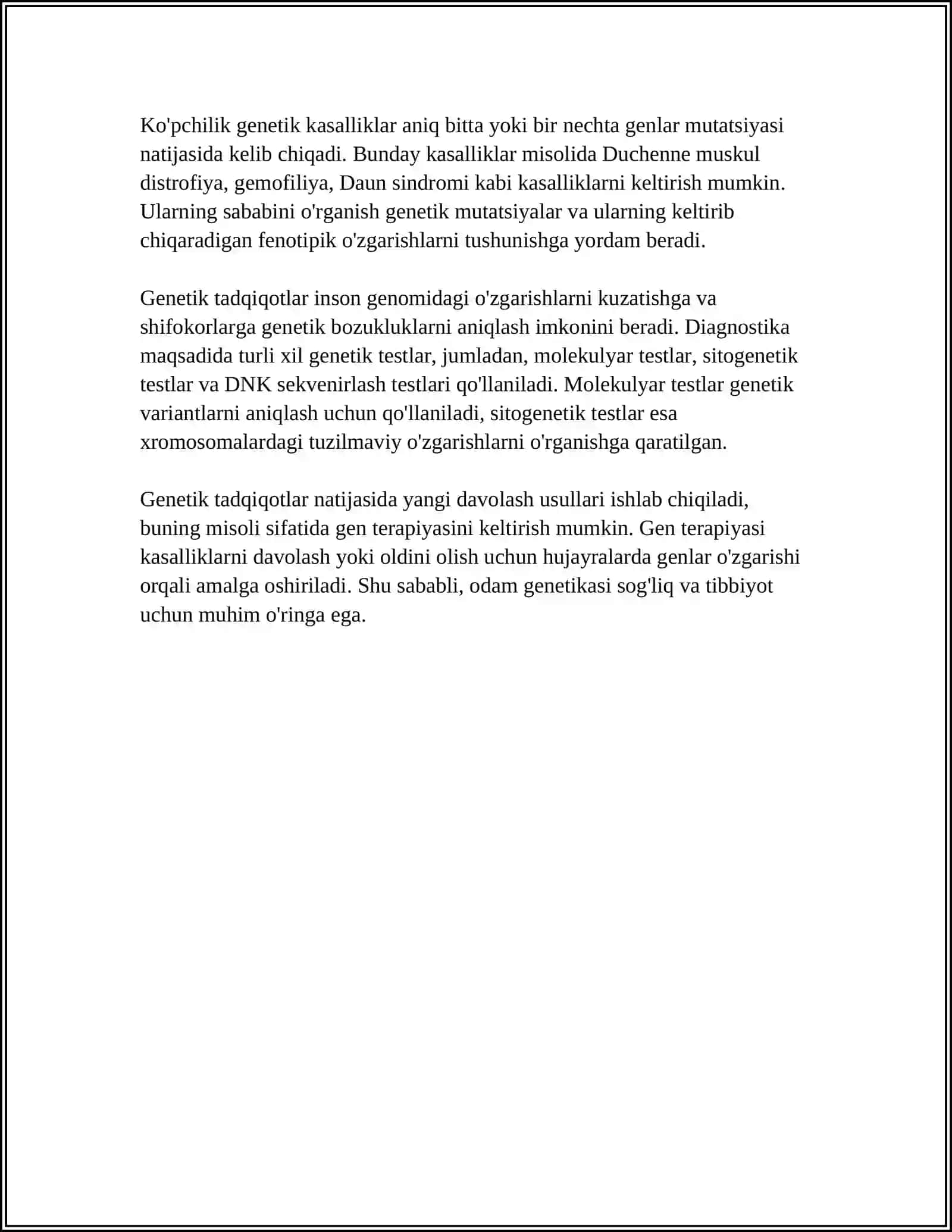 ODAM GENITIKASI VA TIBBIY GENITIKA 4
