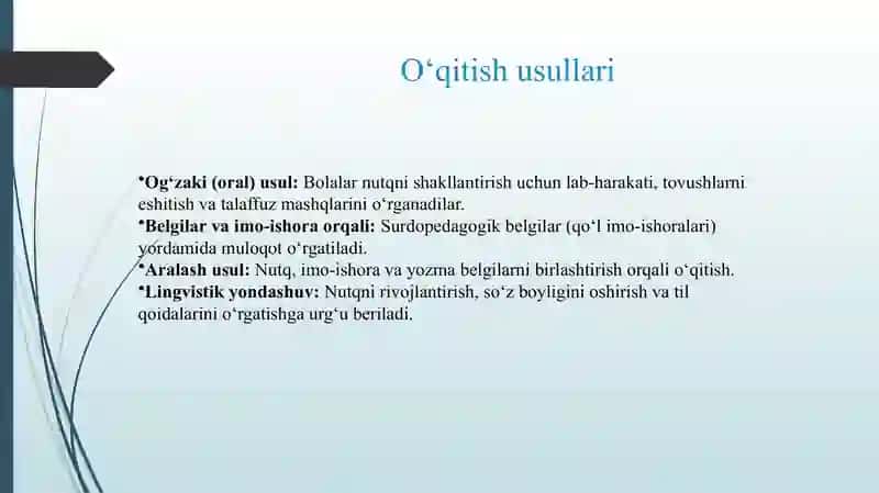 ESHITISHIDA NUQSONI BO'LGAN BOLALARNI O'QITISH JARAYONI 4