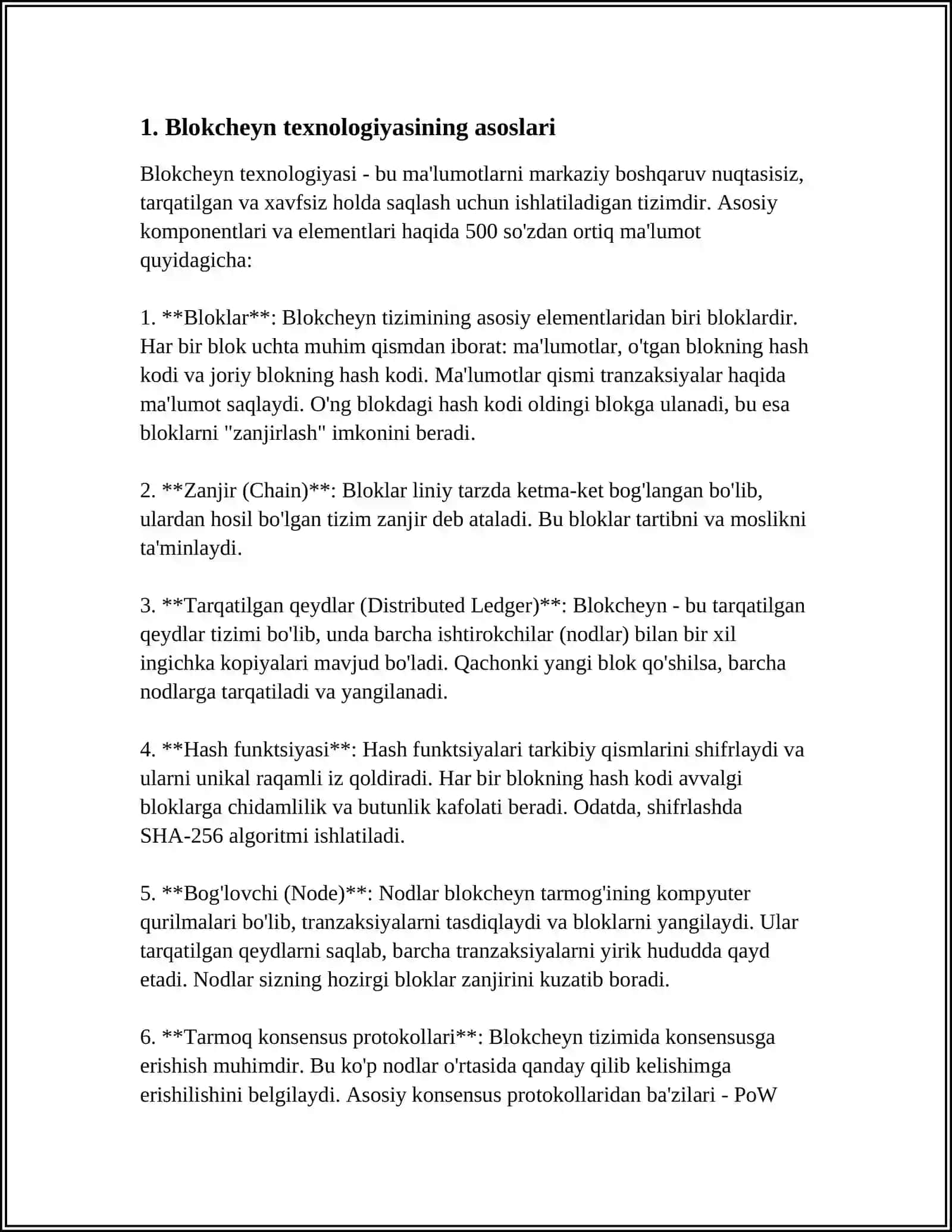 Blokcheyn Texnologiyasi Referat 4