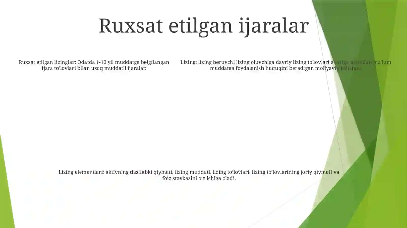 Lizingning Asosiy Turlari Va Elimentlari 4