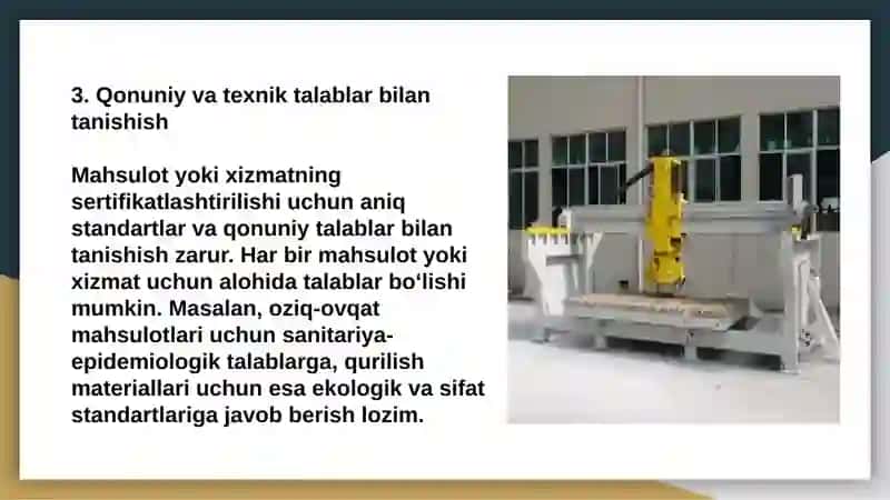 Mahsulot va xizmatlarni sertifikatlashtirish tartibi 4