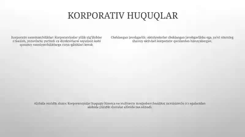 Korporatsiya Haqida Xulosa 4