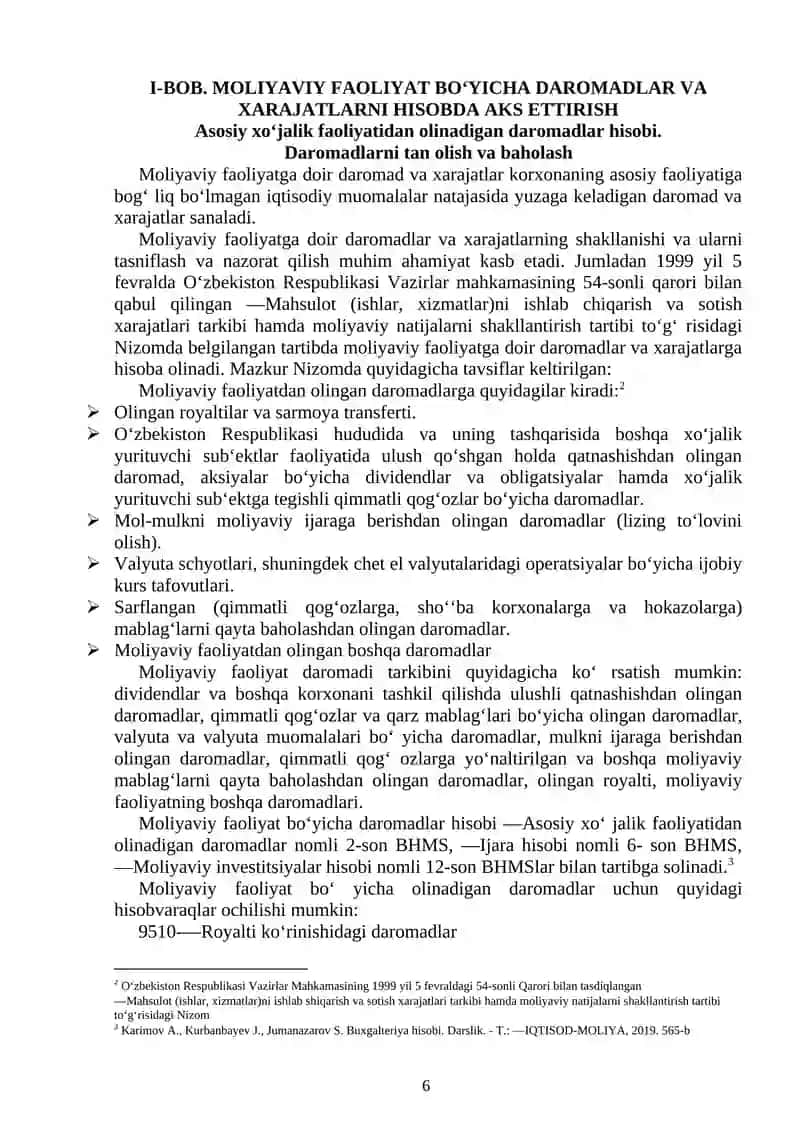 Moliyaviy natijalarni aniqlash hisobi 4