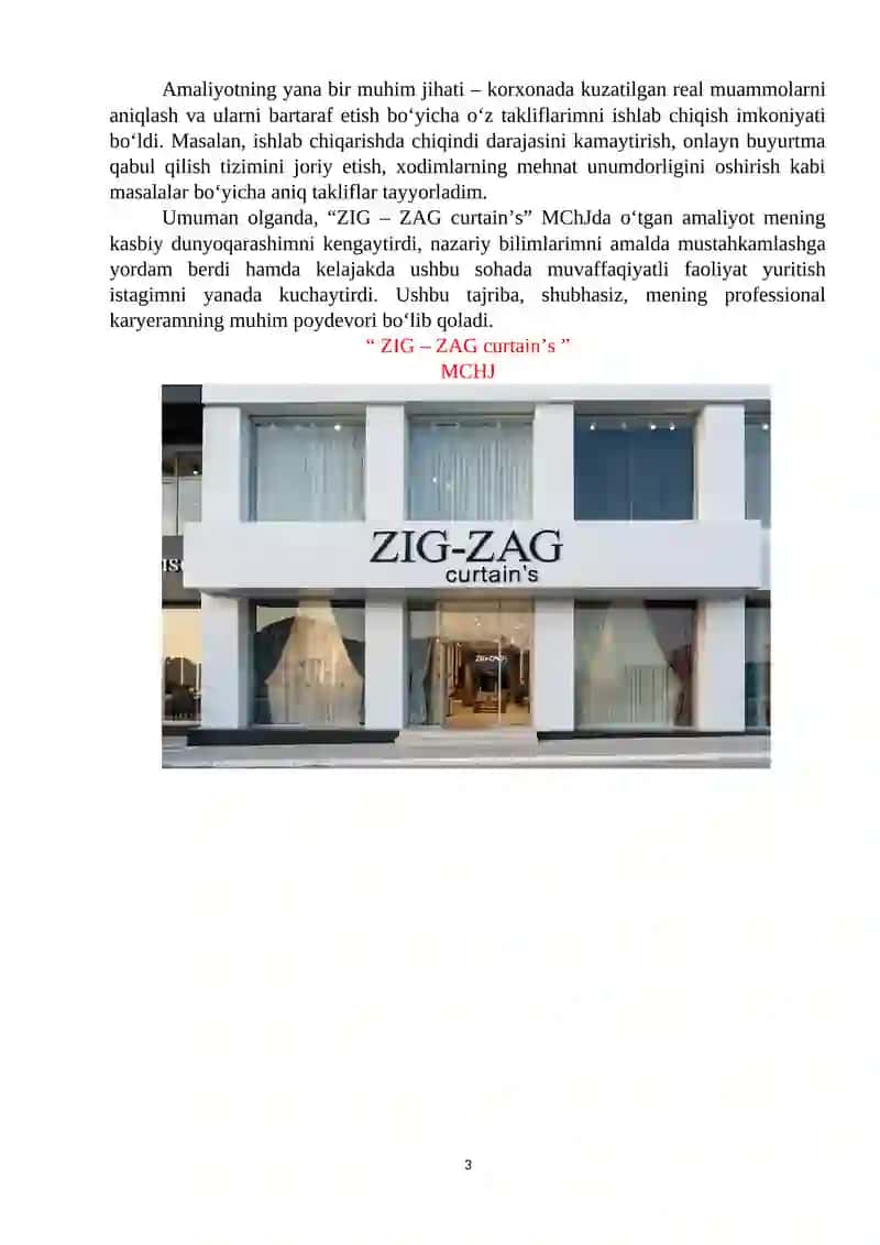 Hizmat ko'rsatishda Amaliyot hisoboti 4